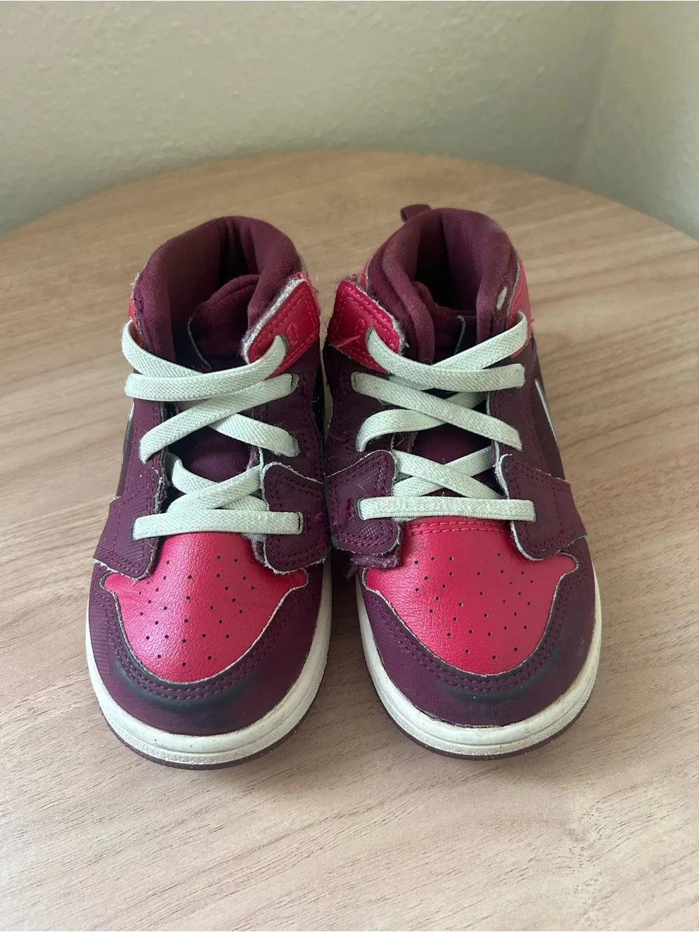 Nike Kids Mid-Top Sneakers in Pink and Burgundy